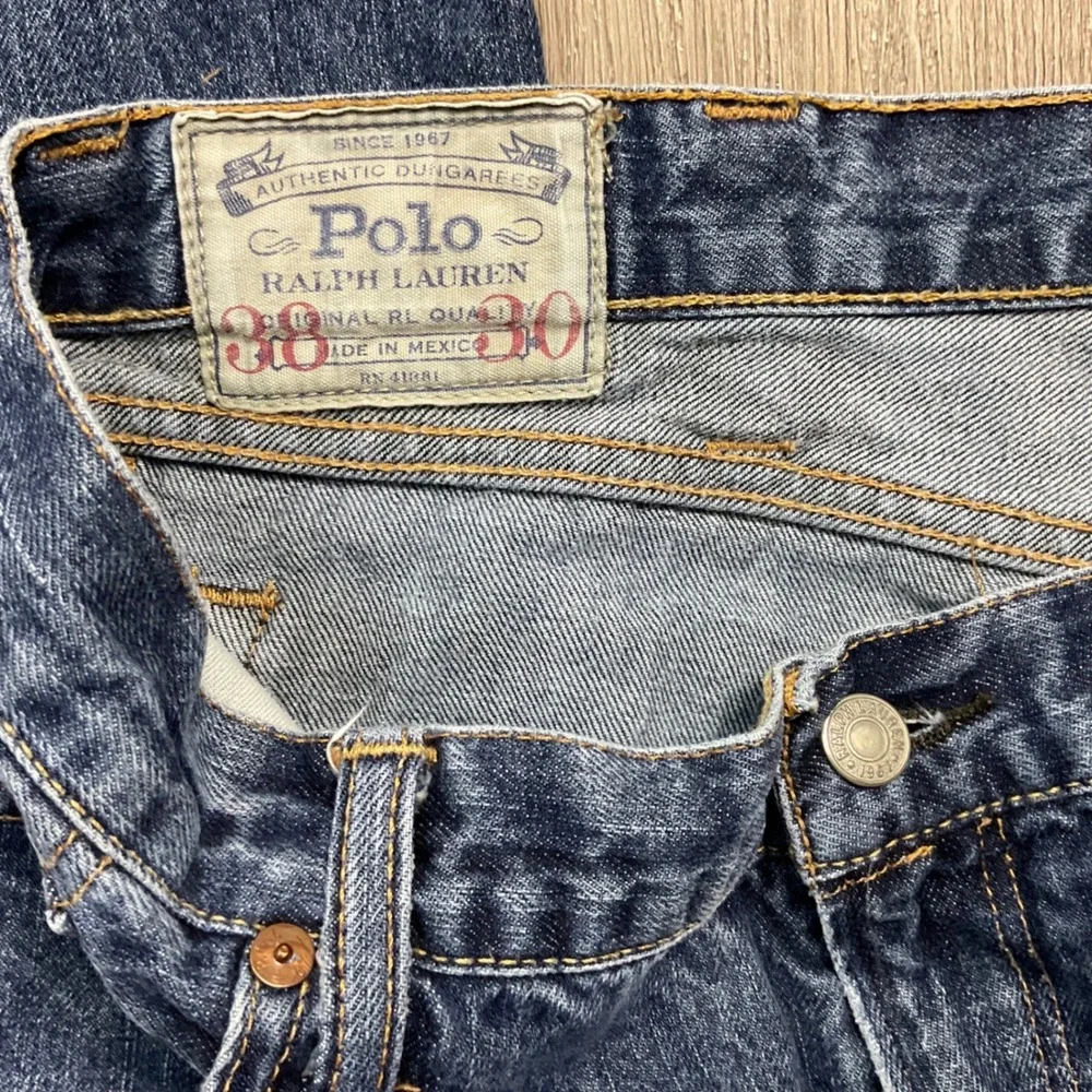 Vintage Polo Ralph Lauren Authentic Dungarees Straight Leg Jeans Mens 38x30 Blue